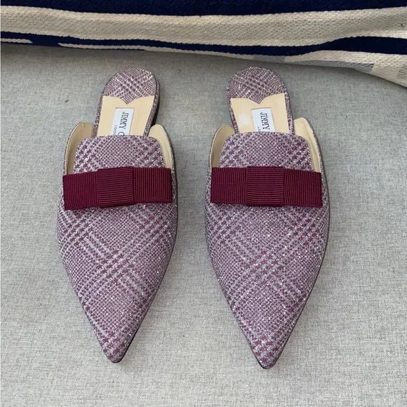 Jimmy Choo galaxy flat pointed bow SIZE 41 NWT - Picture 3 of 10